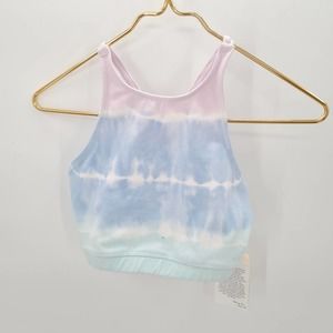 Electric & Rose Sports Bra Cami Top Pastel Tie Dye Size XS